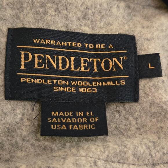 Pendleton Wool Vest Light Gray Size L Front Snap Closure Multiple Pockets - Picture 3 of 14